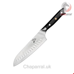 چاقو آشپزخانه 31.8 سانتیمتری کلارشتاین آلمان Klarstein Alpha-Royal Japanese Serie 7 Santoku-Messer Messer Schwarz