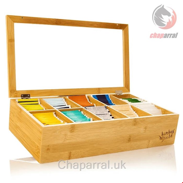 جعبه تی بگ پذیرایی کلارشتاین آلمان Klarstein Teebox Teekasten Bambus 10