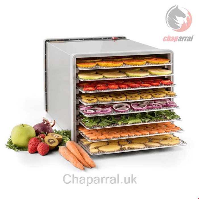خشک کن میوه کلارشتاین آلمان Klarstein Fruit Jerky Steel 6 Dörrautomat Silber 68 C 630 watt 8 Etagen