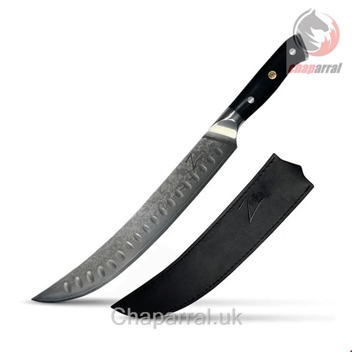 چاقو آشپزخانه 38.7 سانتیمتری کلارشتاین آلمان Klarstein Alpha-Royal Japanese Serie 10 Fleischermesser Messer Schwarz