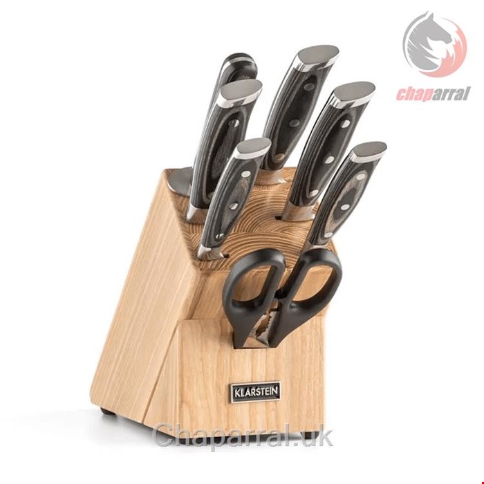 ست چاقو آشپزخانه 8 پارچه کلارشتاین آلمان Klarstein Katana 8 Messerset Braun