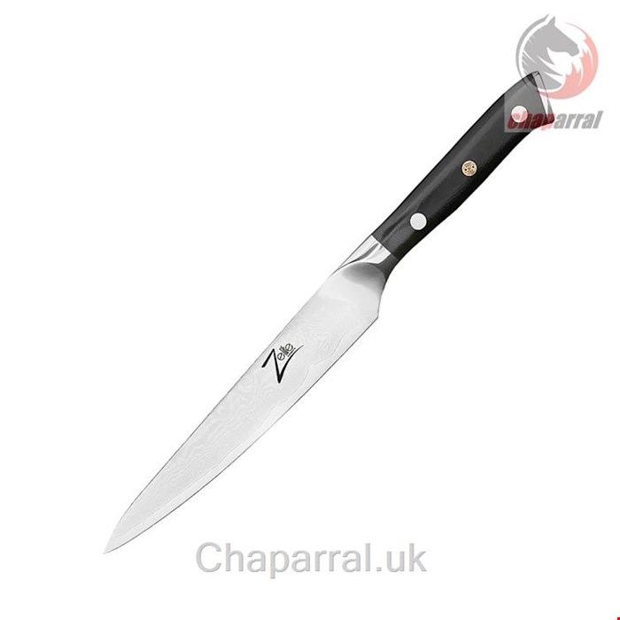 چاقو آشپزخانه 27.1 سانتیمتری کلارشتاین آلمان Klarstein Alpha-Royal Japanese Serie 6 Allzweckmesser Messer Schwarz