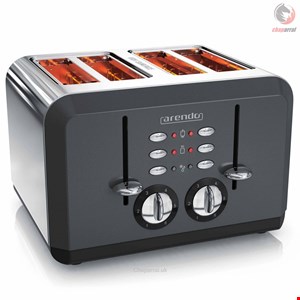 توستر آرندو آلمان Arendo Toaster-4 kurze Schlitze- für 4 Scheiben- 1630 W