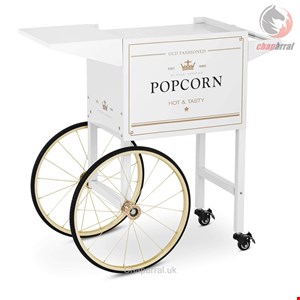چرخ دستی پاپ کورن ساز رویال کترینگ آلمان Royal Catering Popcornmaschine Wagen für Popcornmaschine - weiß/ golden/RCPT-WGWG-1