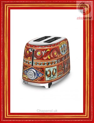 توستر اسمگ دولچه اند گابانا ایتالیا Smeg TSF01PGEU 2-Scheiben-Toaster Dolce Gabbana