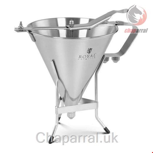 قیف لیکور فوندانت شیرینی پزی 1.8 لیتری رویال کترینگ آلمان Royal Catering Küchenorganizer Set Royal Catering Fülltrichter  1,8 L  Edelstahl  3 Füllspitzen
