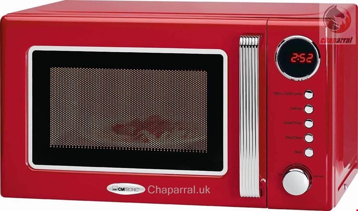 مینی فر کلترونیک آلمان Clatronic MWG 790 2in1 Mikrowelle Retro-Design -700 W- Rot