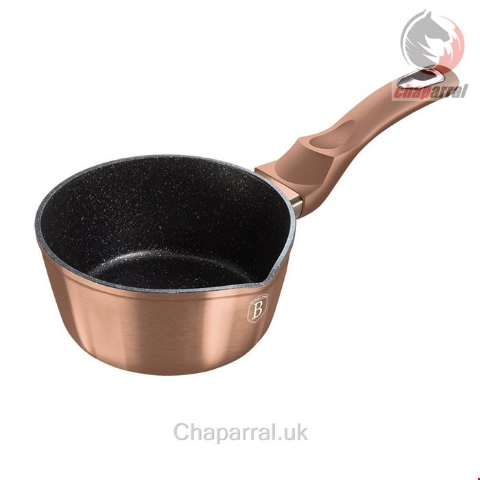 قابلمه 16 سانت برلینگر هاوس مجارستان BerlingerHaus SAUCEPAN 16 CM BERLINGER HAUS BH1513 METALLIC LINE ROSE GOLD EDITION