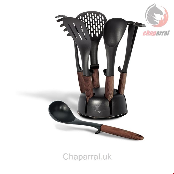ست کفگیر ملاقه 7 پارچه برلینگر هاوس مجارستان  Berlinger Haus Cooking Utensils BH/6229 Ebony Rosewood Collection