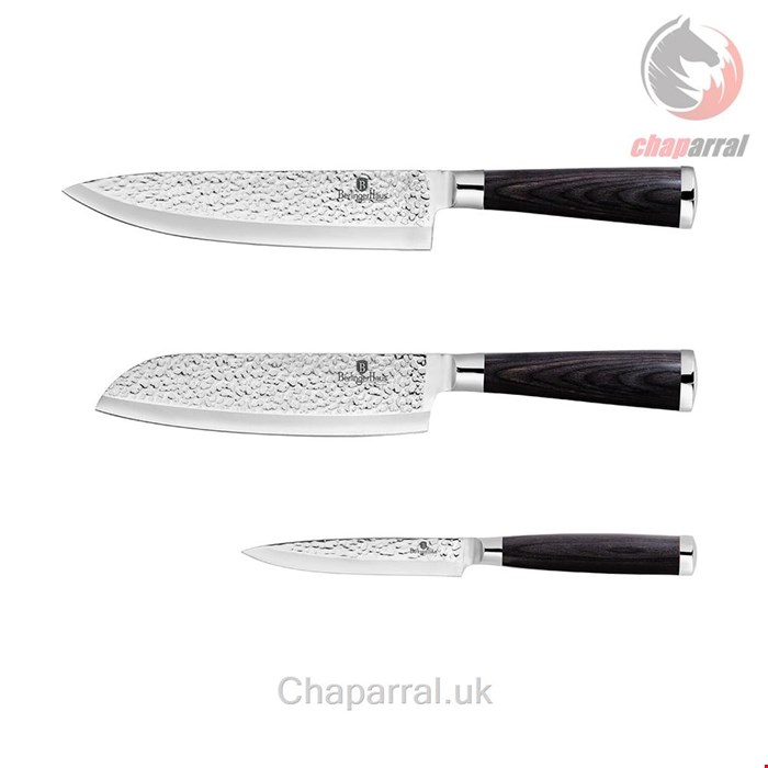 ست چاقو آشپزخانه 3 پارچه برلینگر هاوس مجارستان BERLINGER HAUS 3-PIECE KNIFE SET  BH-2483 SHINE BASALT