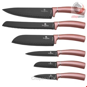 ست چاقو آشپزخانه 6 پارچه برلینگر هاوس مجارستان  BERLINGER HAUS 6-PIECE KNIFE SET BH-2513 I-ROSE COLLECTION