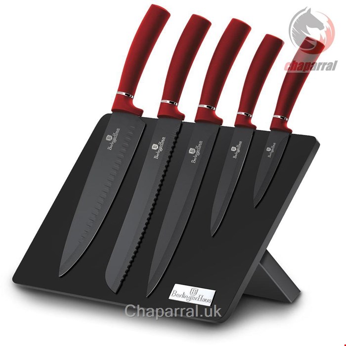  ست چاقو آشپزخانه 6 پارچه برلینگر هاوس مجارستان  BERLINGER HAUS 6-PIECE KNIFE SET  BH-2519 BURGUNDY COLLECTION