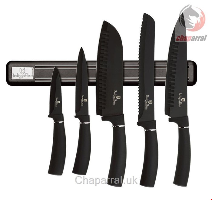 ست چاقو آشپزخانه 6 پارچه برلینگر هاوس مجارستان BERLINGER HAUS 6-PIECE KNIFE SET  BH/2536 BLACK SILVER COLLECTION