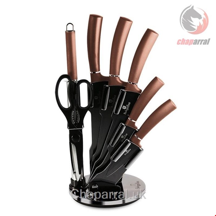 ست چاقو آشپزخانه 8 پارچه برلینگر هاوس مجارستان BERLINGER HAUS 8-PIECE KNIFE SET  BH/2561 ROSE GOLD COLLECTION