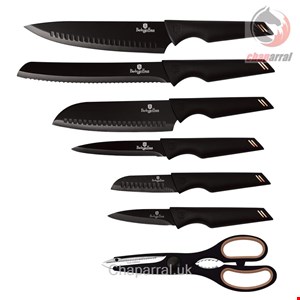 ست چاقو آشپزخانه 7 پارچه برلینگر هاوس مجارستان  BERLINGER HAUS 7-PIECE KNIFE SET BH-2688 BLACK- ROSE GOLD
