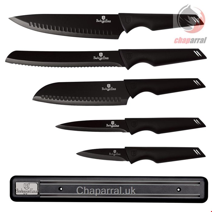 ست چاقو آشپزخانه 6 پارچه برلینگر هاوس مجارستان  BERLINGER HAUS 6-PIECE KNIFE SET BH-2682 BLACK