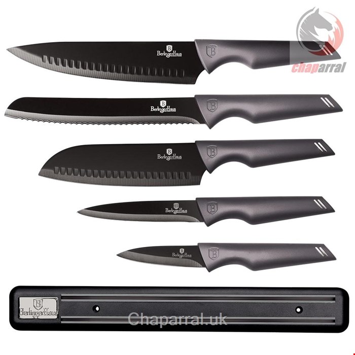 ست چاقو آشپزخانه 6 پارچه برلینگر هاوس مجارستان  BERLINGER HAUS 6-PIECE KNIFE SET BH-2701 CARBON PRO