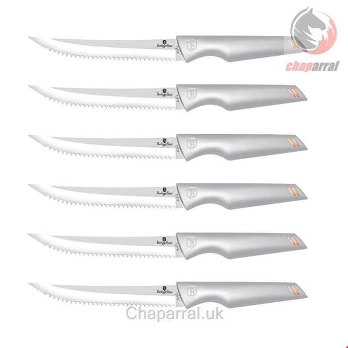 ست چاقو استیک آشپزخانه 6 پارچه برلینگر هاوس مجارستان BERLINGER HAUS STEAK KNIFE SET BH-2786 GREY