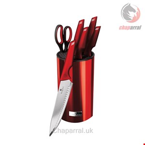 ست چاقو آشپزخانه 7 پارچه برلینگر هاوس مجارستان BERLINGER HAUS KITCHEN KNIFE SET  BH 2790 METALLIC LINE BURGUNDY EDITION
