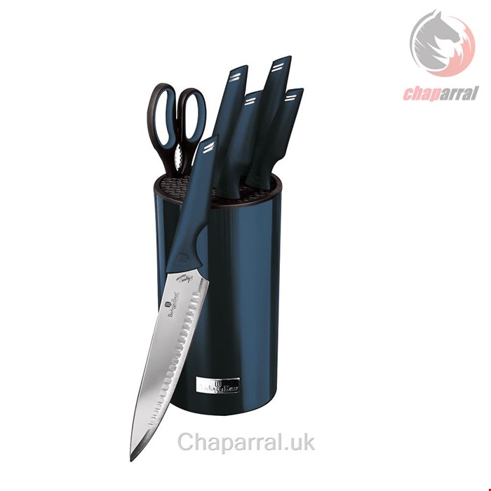 ست چاقو آشپزخانه 7 پارچه برلینگر هاوس مجارستان  BERLINGER HAUS KITCHEN KNIFE SET BH 2791 AQUAMARINE