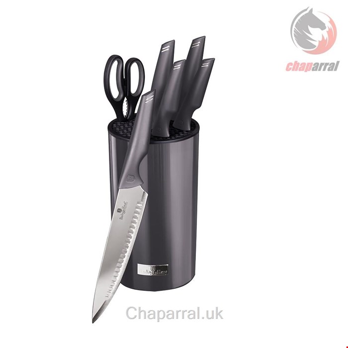 ست چاقو آشپزخانه 7 پارچه برلینگر هاوس مجارستان BERLINGER HAUS KITCHEN KNIFE SET BH 2792 CARBON PRO