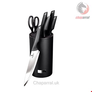 ست چاقو آشپزخانه 7 پارچه برلینگر هاوس مجارستان  BERLINGER HAUS KITCHEN KNIFE SET BH 2796 BLACK