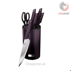 ست چاقو آشپزخانه 7 پارچه برلینگر هاوس مجارستان BERLINGER HAUS KITCHEN KNIFE SET  BH 2798 PURPLE ECLIPSE COLLECTION