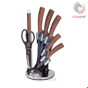 ست چاقو آشپزخانه 8 پارچه برلینگر هاوس مجارستان   BERLINGER HAUS 8-PIECE KNIFE SET WITH STAND BH/2836 FOREST LINE