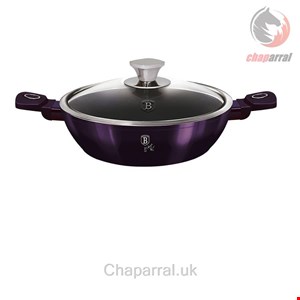 قابلمه کم عمق 28 سانت درب دار برلینگر هاوس مجارستان BerlingerHaus SHALLOW POT 28 CM BERLINGER HAUS BH/6632 PURPLE ECLIPSE COLLECTION