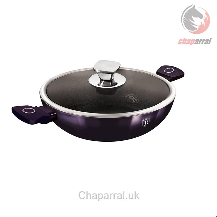 ماهیتابه 30 سانت درب دار برلینگر هاوس مجارستان BerlingerHaus SHALLOW POT 30 CM BERLINGER HAUS BH-7114 PURPLE ECLIPSE COLLECTION