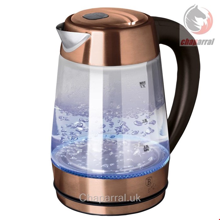 کتری برقی برلینگر هاوس مجارستان BERLINGER HAUS GLASS KETTLE  BH-9129 ROSE GOLD COLLECTION