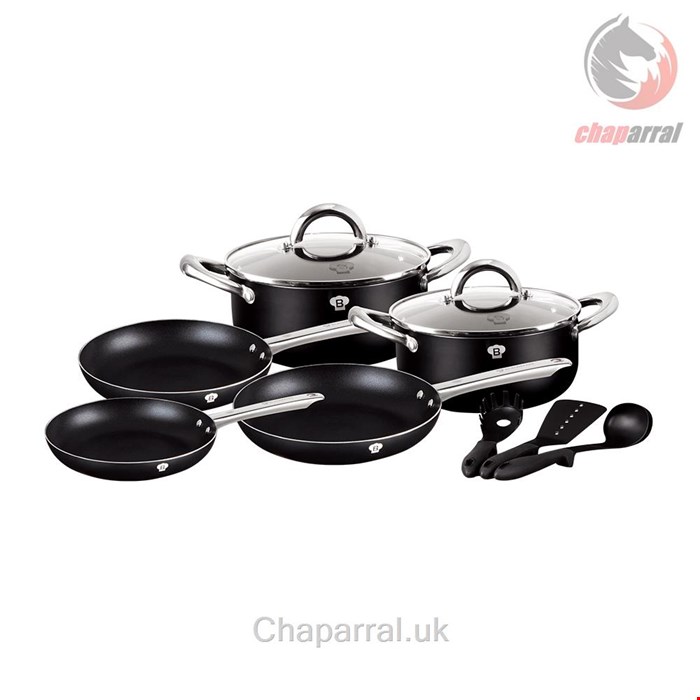 سرویس قابلمه کفگیر ملاقه 10 پارچه برلینگر هاوس مجارستان BerlingerHaus10-PIECE COOKWARE SET BLAUMANN BL 3397 PLATINUM COLLECTION