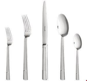 سرویس قاشق چنگال 5 پارچه کریستوفل فرانسه CHRISTOFLE HUDSON 5-Piece Stainless Steel Flatware Set