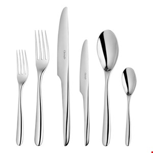 سرویس قاشق چنگال 24 پارچه با روکش نقره کریستوفل فرانسه  CHRISTOFLE L'AME DE 24-Piece Stainless Steel Flatware Set with Free Chest