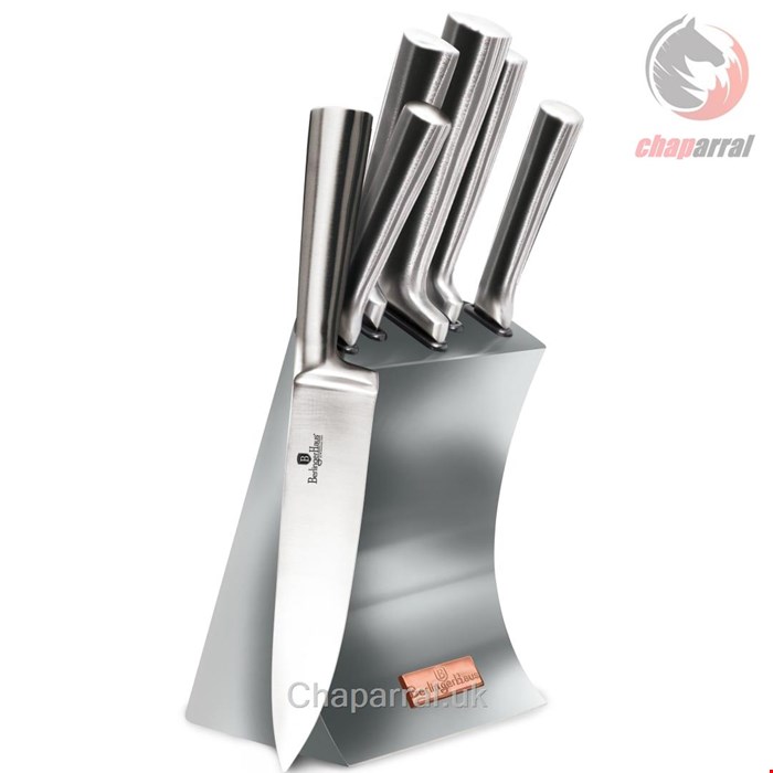 ست چاقو آشپزخانه 6 پارچه برلینگر هاوس مجارستان  BERLINGER HAUS KNIFE SET WITH STAND BH-2449 MOONLIGHT COLLECTION