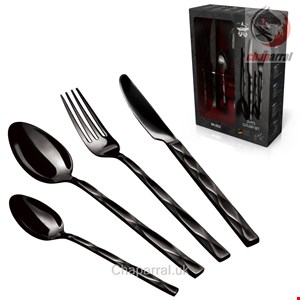 سرویس قاشق چنگال 24 پارچه برلینگر هاوس مجارستان  Berlinger Haus Cutlery Set of 24 Pieces BH/2622 Mirror Black