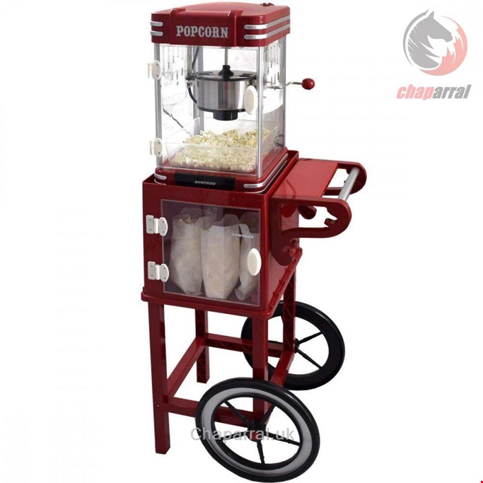  پاپ کورن ساز کالسکه ای چرخ دار سینتروکس آلمان Syntrox Germany Popcornmaschine Syntrox Untergestell Popcornwagen 