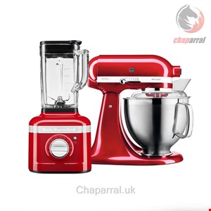 ست غذا ساز مخلوط کن کیچن اید آمریکا KitchenAid ARTISAN MIX BLEND SETS (MIT 5KSM175 KÜCHENMASCHINE/ K400 STANDMIXER)-Liebesapfel-Rot