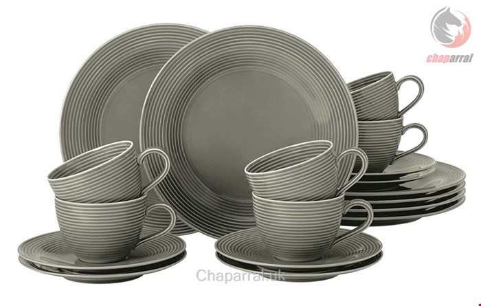 سرویس قهوه خوری چینی 18 پارچه 6 نفره سلتمن ویدن آلمان Seltmann Weiden Kaffeeservice Beat pearl grey (18-tlg.)