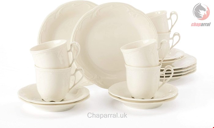سرویس قهوه خوری چینی 18 پارچه 6 نفره سلتمن ویدن آلمان  Seltmann Weiden Rubin Kaffeeservice 18-tlg. cream