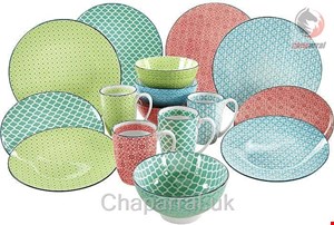 سرویس غذاخوری سرامیک 16 پارچه 4 نفره کراتیبل CreaTable Mediterran Kombiservice 16-teilig