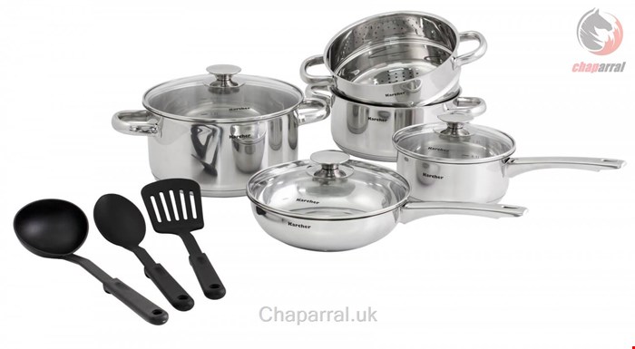 سرویس قابلمه 11 پارچه کرشر آلمان Karcher Kochtopfset Jule Edelstahl Induktion 11-teilig