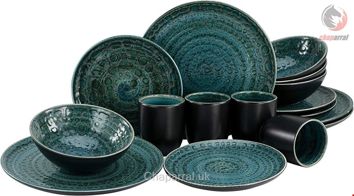 سرویس غذاخوری سفالی ویلا رومانا 16 پارچه 4 نفره کراتیبل CreaTable Kombiservice Villa Romana (16-tlg), Steingut, handwerklicher Charakter