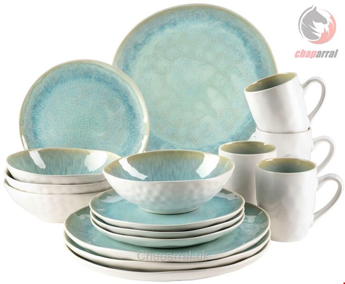 سرویس غذاخوری سرامیک 16 پارچه 4 نفره ماسر اتریش Mäser Kombiservice Frozen (16-tlg.) grün