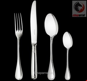 سرویس قاشق چنگال 48 پارچه با روکش نقره کریستوفل فرانسه CHRISTOFLE 48-Piece Silver-Plated Flatware Set with Free Chest