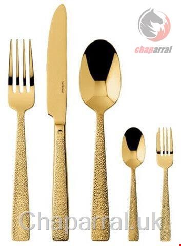 سرویس قاشق چنگال 30 پارچه سامبونت ایتالیا Sambonet Siena Besteckset 30-tlg gold