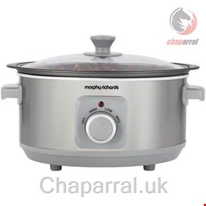 آرام پز چند کاره مورفی ریچاردز انگلستان Morphy Richards Sear&Stew 3-5L Slow Cooker Edelstahl -gebürstet