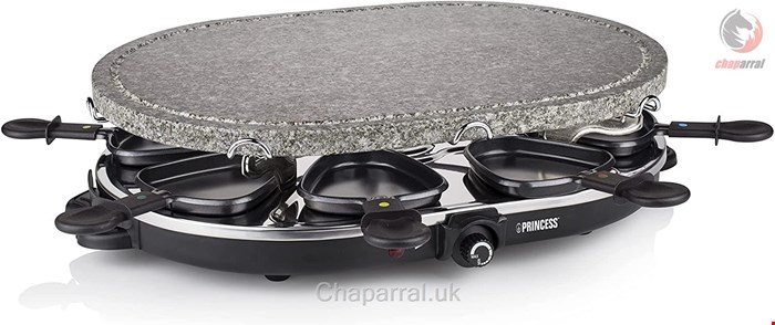 گریل باربیکیو پرینسس هلند Princess ovaler Raclette-Stein Grill- 1200 Watt- regelbarer