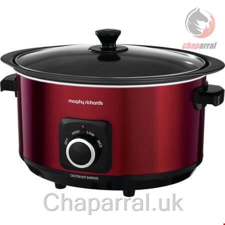 آرام پز چند کاره مورفی ریچاردز انگلستان Morphy Richards 461011 Red Digital Sear and Stew Slow Cooker 6-5L