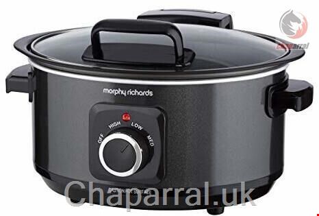 آرام پز چند کاره مورفی ریچاردز انگلستان Morphy Richards Sear - Stew 6.5L Slow Cooker Black